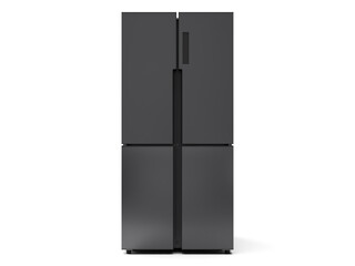3d render refrigerator modern black