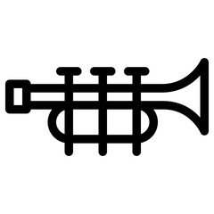 trumpet icon, simple vector design
