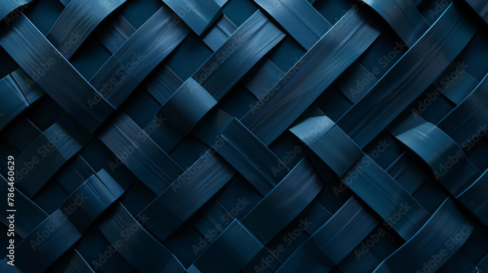 Wall mural 3d blue pattern, wallpaper, high resolution, ultra realistic, dark background color