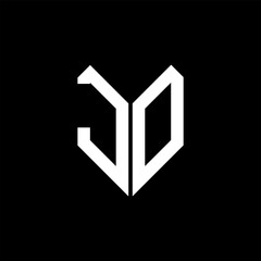 JD letter logo design on Black background. JD creative initials letter logo concept. JD letter design.
