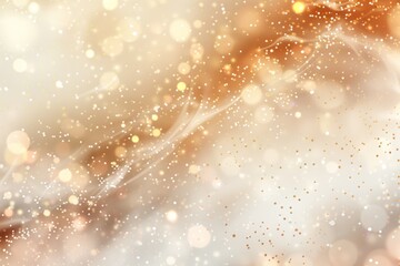 Abstract background with beige and gold bokeh lights, soft light, blurred background, golden gradient background Generative AI