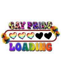 Gay Pride Loading Sublimation PNG