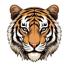 tiger head on a transparent background