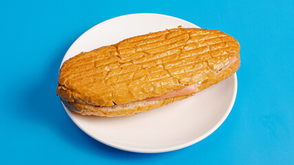 Doner kebab top view isolated