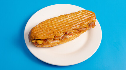 Doner kebab top view isolated