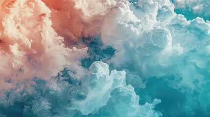 Aerial landscape concept, sky, clouds, background from top view. Graphic art.