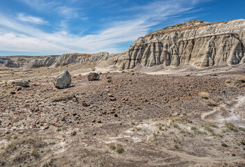 Eroded badlands at Red Rock Coulee near Seven Persons, Alberta, Canada