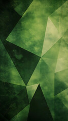 Emerald Haze - Abstract Geometric Shapes and Lines Artwork