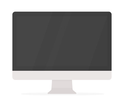 黒い画面のデスクトップ型コンピュータ - パソコン･PCのモックアップ素材