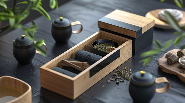 product showcase image of elegant rectangle tea box