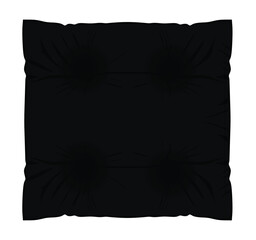 Black seat cushion. vector illustration