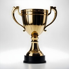 Fototapeta na wymiar gold cup isolated on white background, winner golden trophy cup with white background.