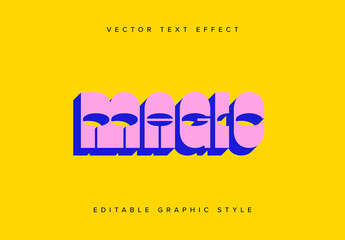 Bold Text Effect Mockup  - obrazy, fototapety, plakaty