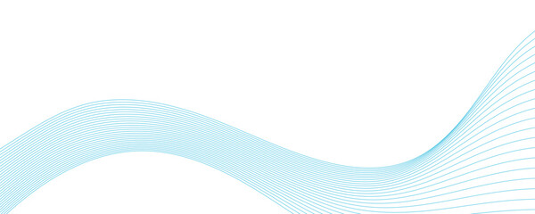 Abstract wave element for design. Digital frequency track equalizer. Stylized line art background. Vector illustration. Wave with lines created using blend tool. Curved wavy line, smooth stripe.