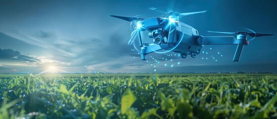 Drones flew over vast fields, their cameras sending back a closeup of crops that would inform agricultural decisions