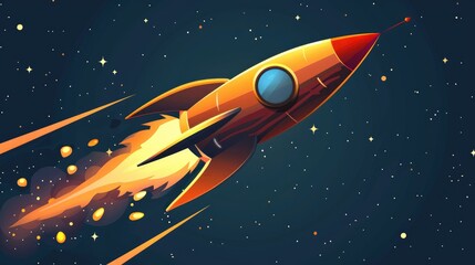 Rocket Icon Design For Both Personal and Commercial Purposes - obrazy, fototapety, plakaty