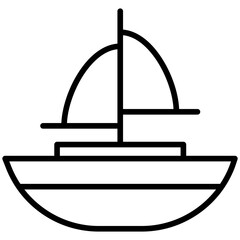 boat vector design icon for out door