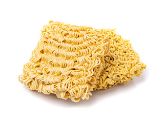 Raw Instant Noodles Isolated, Dry Ramen Noodle, Uncooked Korea Vermicelli, Fast Chinese Pasta