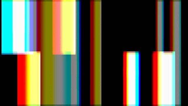 Glitched abstract background with a digital signal error and collapsing data. Element of design. Dancefloor musical abstract background. Vj loop club animation. Motion graphic design.