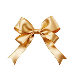 A gold ribbon and bow Christmas SVG on a transparent background