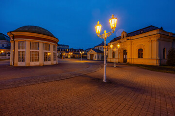 Frantiskovy lazne spa town during evening, UNESCO World Heritage Site, Western Bohemia, Czech Republic - 786477244