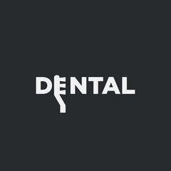 Vector dental minimal text logo design