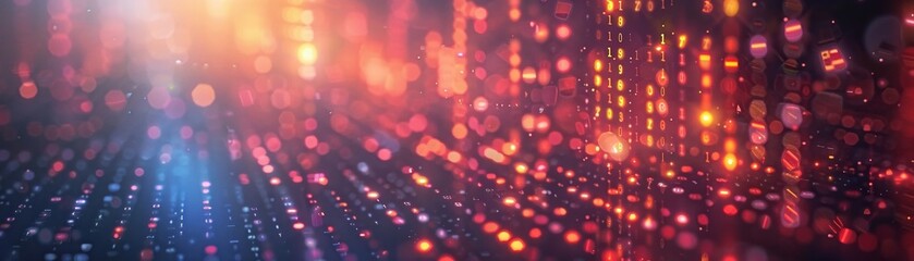 A close-up shot of programming code blurred in bokeh style creates a captivating visual effect, perfect for tech-themed designs.