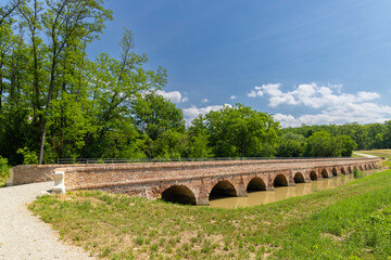 Portz Insel bridge near Mikulov, Southern Moravia, Czech Republic - 786482026