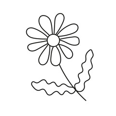 Flower. Vector illustration in doodle style