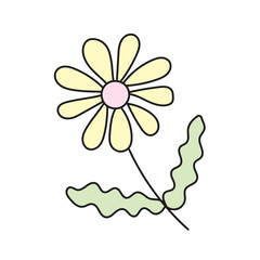 Flower. Vector illustration in doodle style