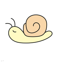 Snail. Vector illustration in doodle style