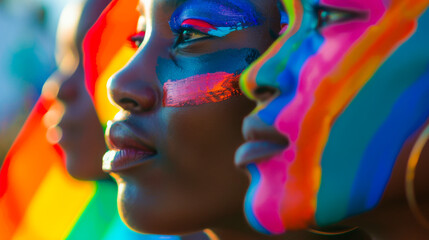 Colorful Expression: African Women at LGBT Demonstration

