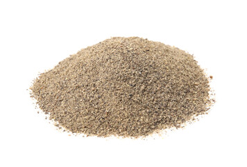 Aromatic spice. Ground black pepper isolated on white