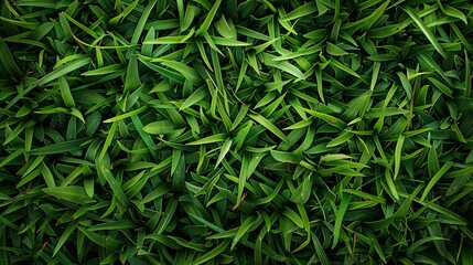 A close up of green grass with a dark background.