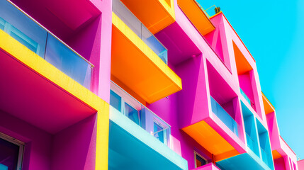 Bold Neo-Fauvist Buildings with Sharp Colorful Focus
