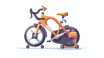 Fototapeta na wymiar Spin Bike isolated Icon illustration Render flat Vector