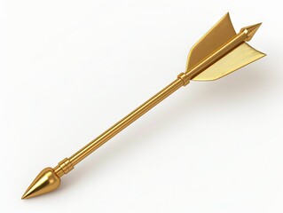 A golden arrow with a point on it.