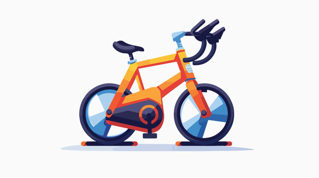 Spin Bike isolated Icon illustration Render flat Vector
