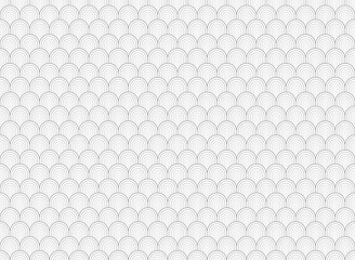 Seamless pattern of semicircles and straight lines on the white background. Simple geometrical pattern, Fabric print, Background