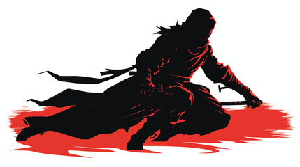 Stealthy ninja clipart shadow warrior graphic martial