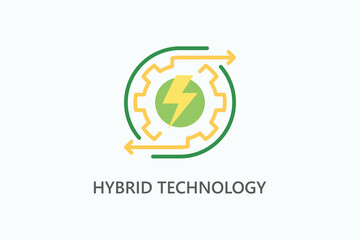 Hybrid Technology vector, icon or logo sign symbol illustration	 - obrazy, fototapety, plakaty