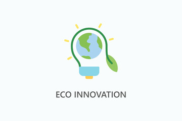 Eco Innovation vector, icon or logo sign symbol illustration	