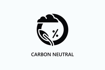 Carbon Neutral vector, icon or logo sign symbol illustration	