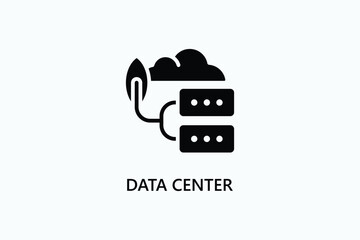 Data Center vector, icon or logo sign symbol illustration	
