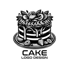 Cake Vector Logo Design 