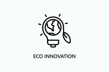 Eco Innovation vector, icon or logo sign symbol illustration	