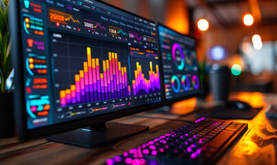 Obraz premium Sales KPI Dashboard Analysis - Professional Mobile App Charts for Strategic Business Planning, Metrics Evaluation