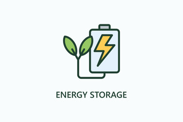 Energy Storage vector, icon or logo sign symbol illustration	