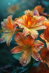 Obraz na płótnie Canvas orange lily in the garden