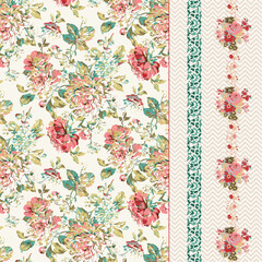 Textile and digital seamless floral vector design